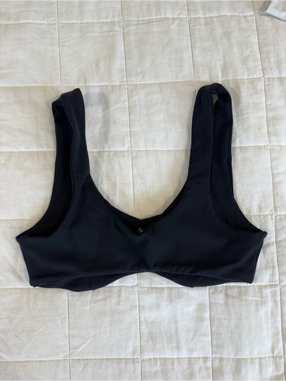 Black Scoop Neck Women's Top - Picture 2 of 2